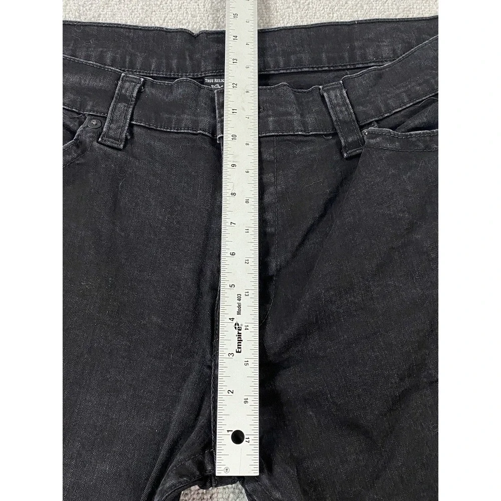 True Religion Jeans Mens 42x33 Black GENO Relaxed Tour Horseshoe Luxury Designer